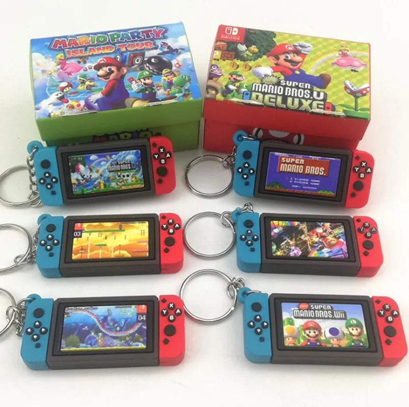 Super Mario Bros Switch Game Console Keychain