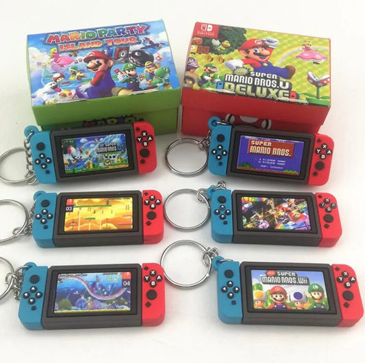Super Mario Bros Switch Game Console Keychain